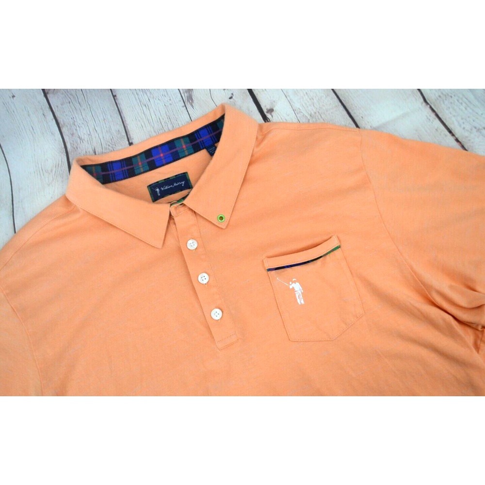 WILLIAM‎ MURRAY Men's Short Sleeve Polo / Golf Shirt SIZE XL Peach / Orange